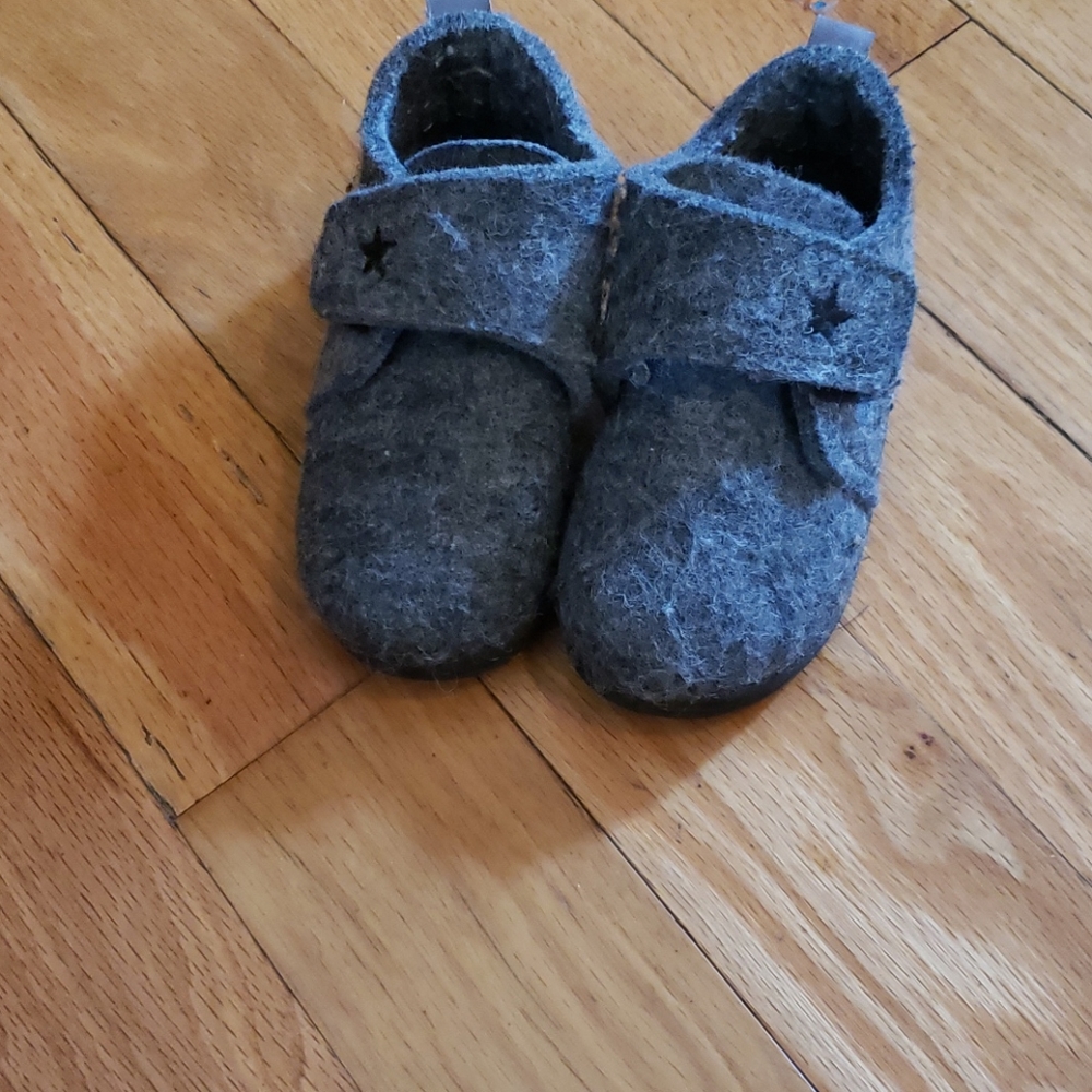 Grey felt shoes